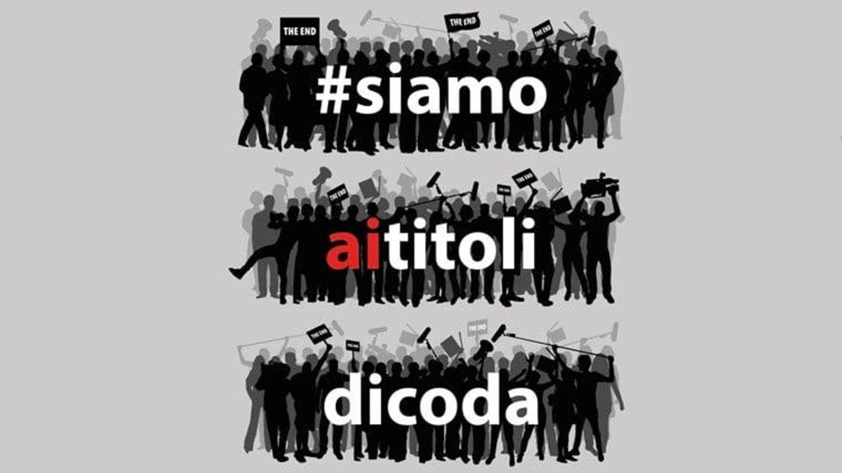 #SIAMOAITITOLIDICODA: la protesta dei lavoratori del cinema