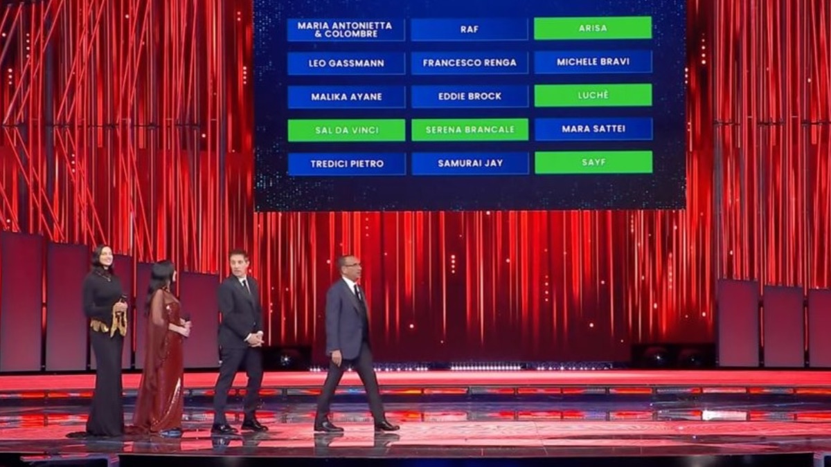 Terza serata: i primi cinque cantanti