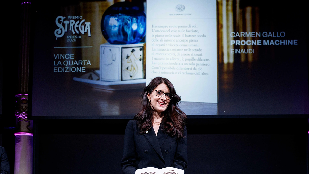 Premio Strega Poesia 2026 a Carmen Gallo con “Procne Machine”